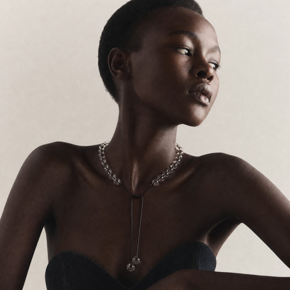 Natalia Necklace — Black Cord