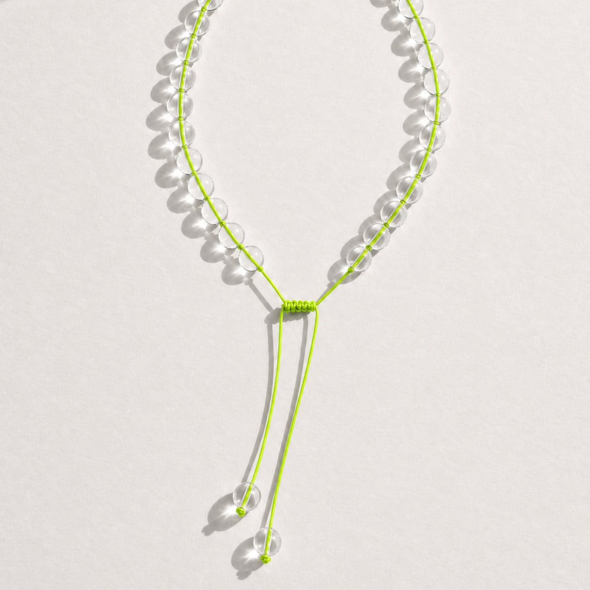 Natalia Necklace — Lime Cord