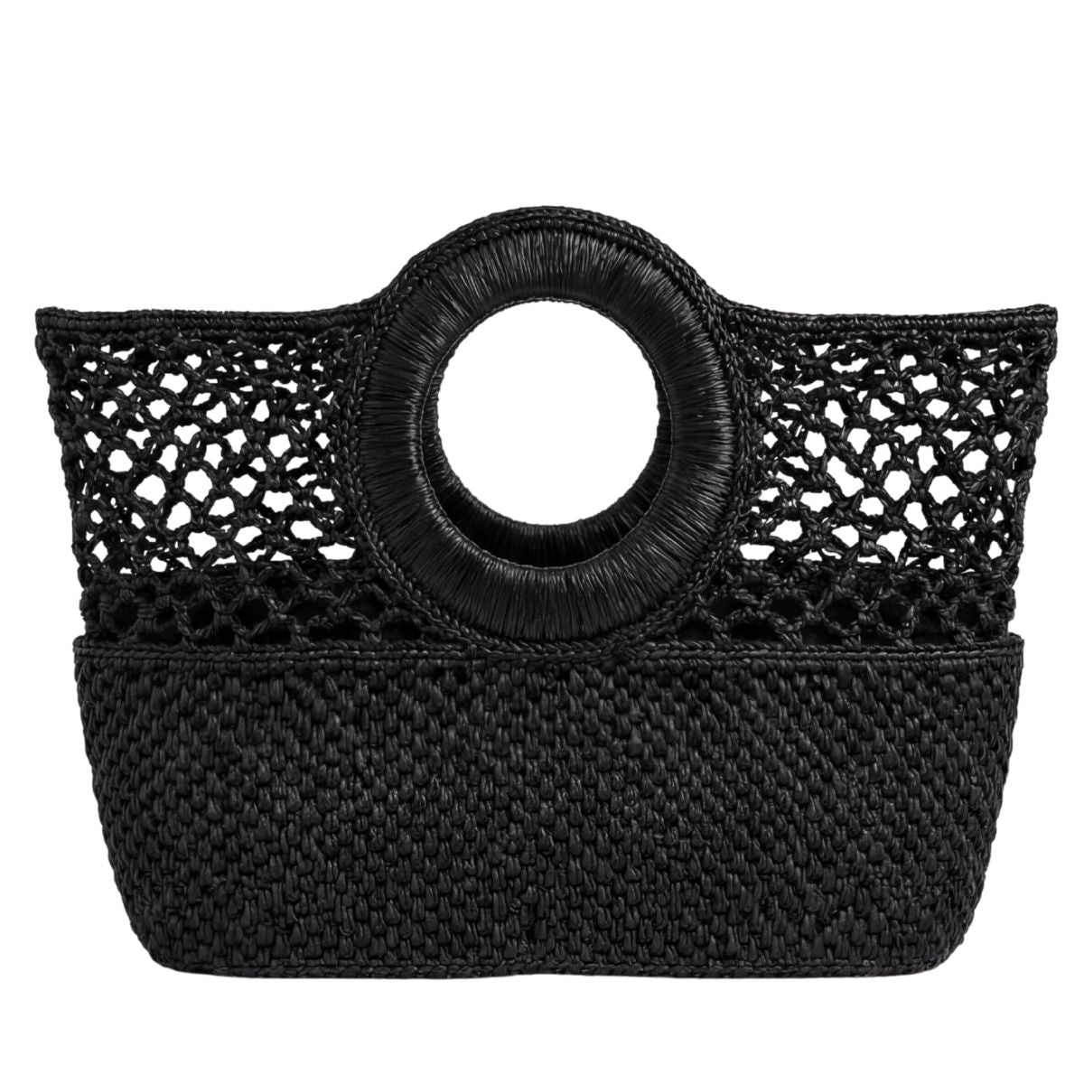 FELUS ION East West handwoven raffia shoulder bag, made in Madagascar