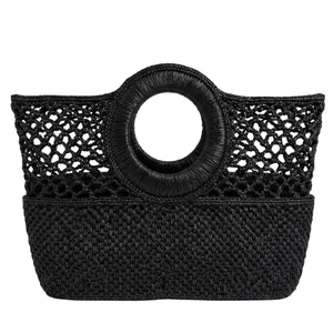 FELUS ION East West handwoven raffia shoulder bag, made in Madagascar