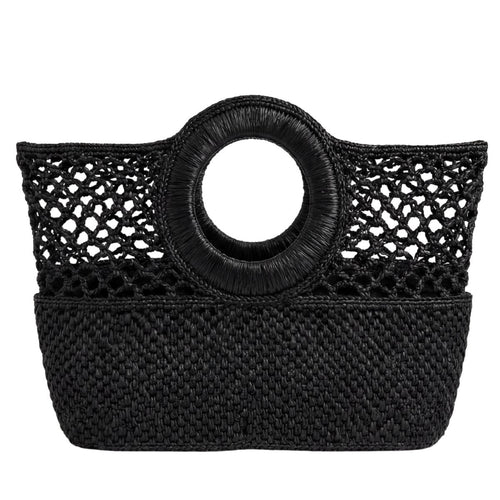 FELUS ION East West handwoven raffia shoulder bag, made in Madagascar