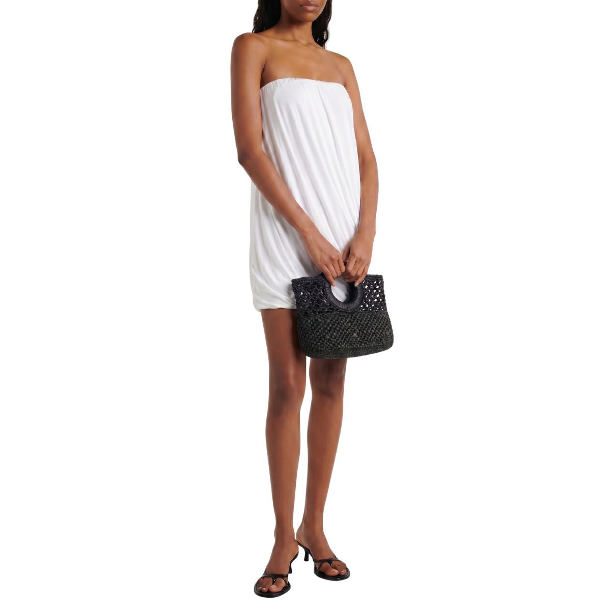 FELUS ION Micro handwoven raffia evening bag, made in Madagascar and finished in Greece
