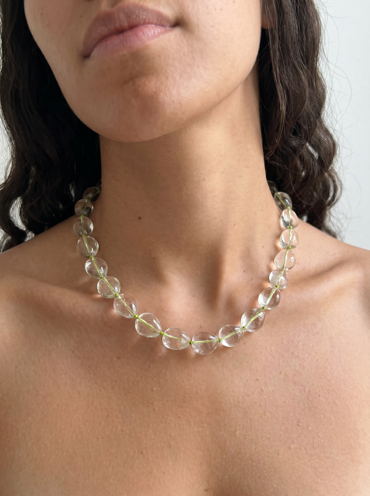 Melita Necklace — Lime Cord